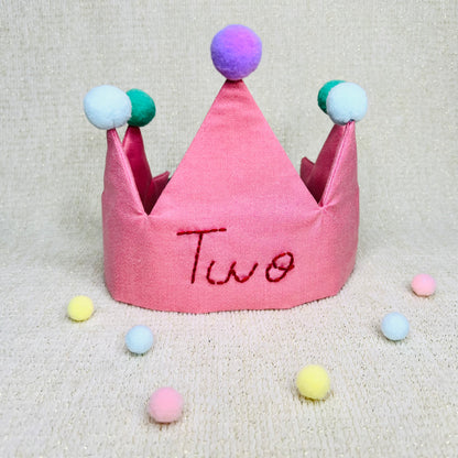 Baby Pink Custom Birthday Crown