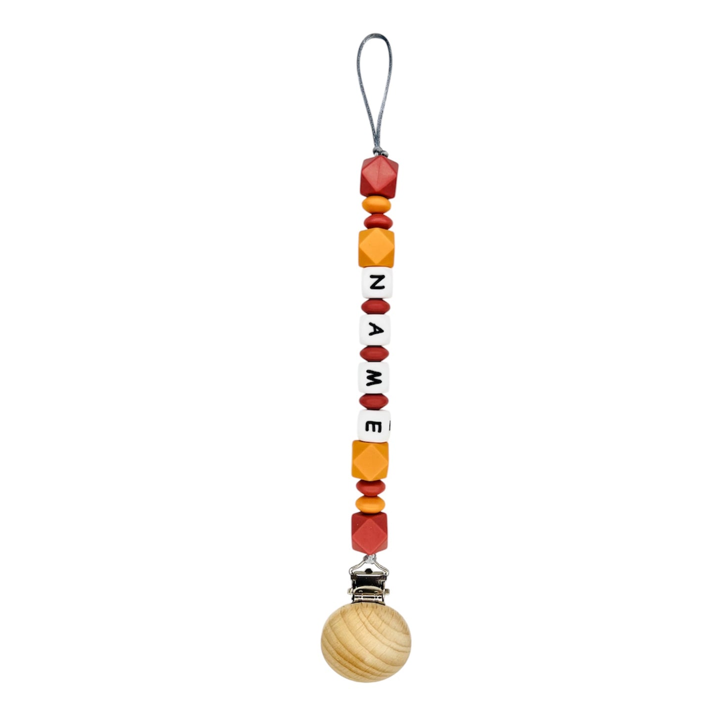 Pacifier Clip - Blush Bloom - Maroon & Mango